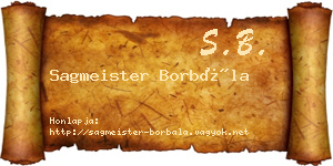 Sagmeister Borbála névjegykártya