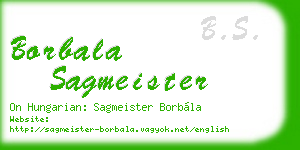 borbala sagmeister business card