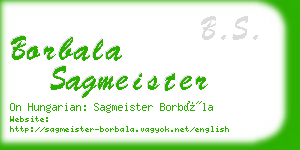 borbala sagmeister business card